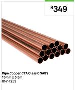 Pipe Copper CTA Class 0 SABS 15mm x 5.5m 81414259