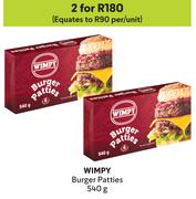 Wimpy Burger Patties-For 2 x 540g