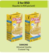 Danone Ultra Mel Vanilla Custard-For 2 x 1Kg