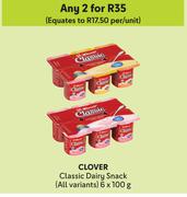Clover Classic Dairy Snack (All Variants)-For 2 x 6 x 100g