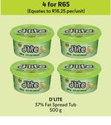 D'Lite 37% Fat Spread Tub-For 4 x 500g