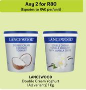 Lancewood Double Cream Yoghurt (All Variants)-For 2 x 1Kg