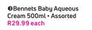 Bennets Baby Aqueous Cream Assorted-500ml Each