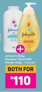 Johnson's Baby Shampoo 750ml & Powder 400g-For Both