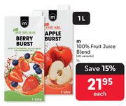 M 100% Fruit Juice Blend (All Variants)-1L Each