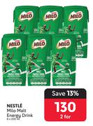 Nestle Milo Malt Energy Drink-For 2 x 6 x 200ml