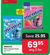 Mentos Mini Sweet Rolls (All Variants)-For 2 x 20's
