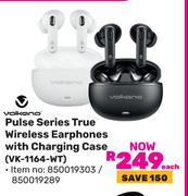 Volkano Pulse Series True Wireless Earphones With Charging Case VK-1164-WT-Each