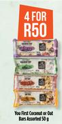 You First Coconut Or Oat Bars Assorted-For 4 x 50g