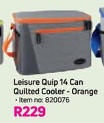 Leisure Quip 14 Can Quilted Cooler (Orange)