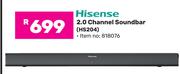 Hisense 2.0 Channel Soundbar HS204