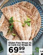 Gluten Free Wraps 4s Or Carb Cut Wraps 6s-Each