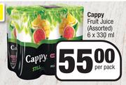 Cappy Fruit Juice Assorted-For 6 x 330ml Per Pack