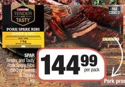 Spar Tender & Tasty Pork Spare Ribs BBQ Or Sweet Or Sticky-1Kg Per Pack