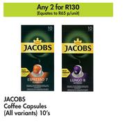 Jacobs Coffee Capsules (All Variants)-For 2 x 10's
