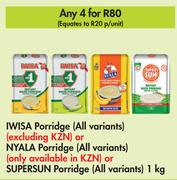 Iwisa Porridge Or Nyala Porridge Pr Super Sun Porridge-For 4 x 1Kg