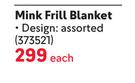 Sesli Mink Frill Blanket