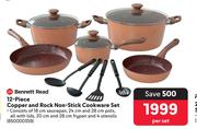 Bennett Read 12 Piece Copper & Rock Non Stick Cookware Set-Per Set