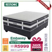 Restonic Embassy 152cm Queen Bed Set