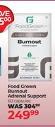 Food Grown Burnout Adrenal Support 60 Capsuales