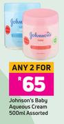 Johnson's Baby Aqueous Cream Assorted-For Any 2 x 500ml