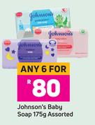 Johnson's Baby Soap Assorted-For Any 6 x 175g