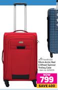 Travelwize 55cm Arctic Red 4 Wheel Spinner Trolley Case