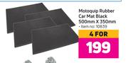 Motoquip Rubber Car Mat (Black) 500mm x 350mm-For 4
