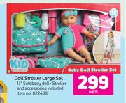 Kid Connection Doll Stroller Large Set-Each