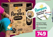 Pampers Super Box Active Baby Or Pants (Assorted Sizes)