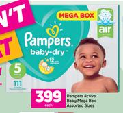 Pampers Active Baby Mega Box (Assorted Sizes)-Each