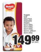 Huggies Gold Value Pack Disposable Diapers-Per Pack