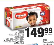 Huggies Dry Comfort Disposable Diapers Jumbo Pack-Per 