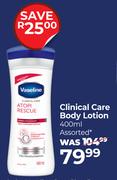 Vasline Clinical Care Body Lotion Assorted-400ml
