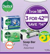 Dettol Soap Bar Assorted-For 3 x 175g