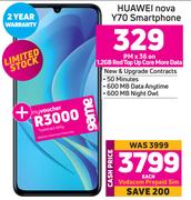 Huawei Nova Y70 Smartphone-On 1.2GB Red Top Up Core More Data