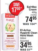 Ef-Active Hygiene Clean Hand Wash Assorted-500ml Each