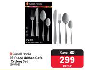 Russell Hobbs 16 Piece Urhban Cafe Cutlery Set-Per Set