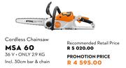 STIHL Cordless Chainsaw MSA 60
