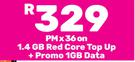 2 x Xiaomi Redmi 14C Smartphone-On 1.4GB Red Core Top Up + Promo 1GB Data