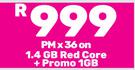2 x Apple iPhone 14 128GB Smartphones-On 1.4GB Red Core + Promo 1GB