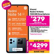 Xiaomi Redmi 14 Note Smartphone-On 1.4GB Red Core Top Up