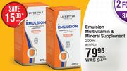Lifestyle Health Emulsion Multivitamin & Mineral Supplement-200ml Each