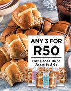 Hot Cross Buns Assorted-For Any 3 x 6s Pack