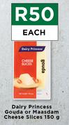 Dairy Princess Gouda Or Maasdam Cheese Slices-150g Each