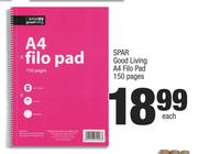 Spar Good Living A4 Filo Pad 150 Pages-Each