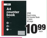 Spar Good Living A4 Counter Book 1 Quire 96 Page-Each