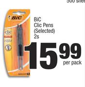 Bic Clic Pens(Selected)-2s Per Pack