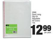 Spar Good Living Slip On Adjustable A4 Covers 10s-Per Pack