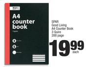 Spar Good Living A4 Counter Book 3 Quire 288 Page-Each